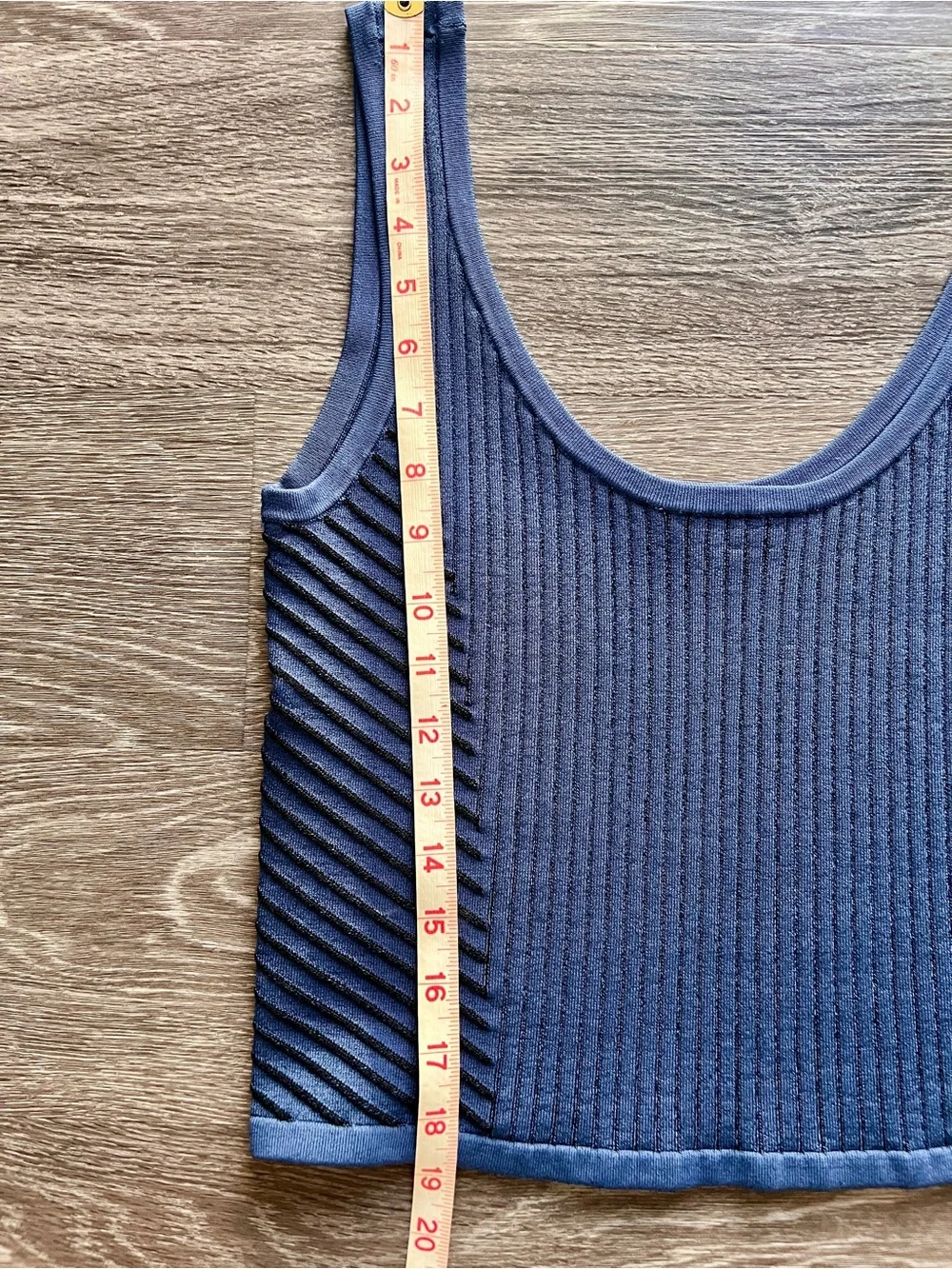 bebe Navy Ribbed Tank Top - Picture 5 of 5